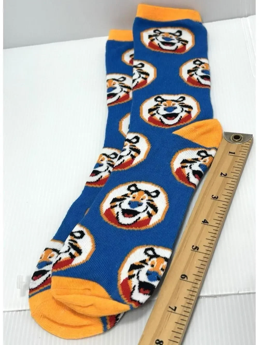 Kellogg's Tony the Tiger Frosted Flakes Socks Blue Orange Crew Socks Mens, NWT